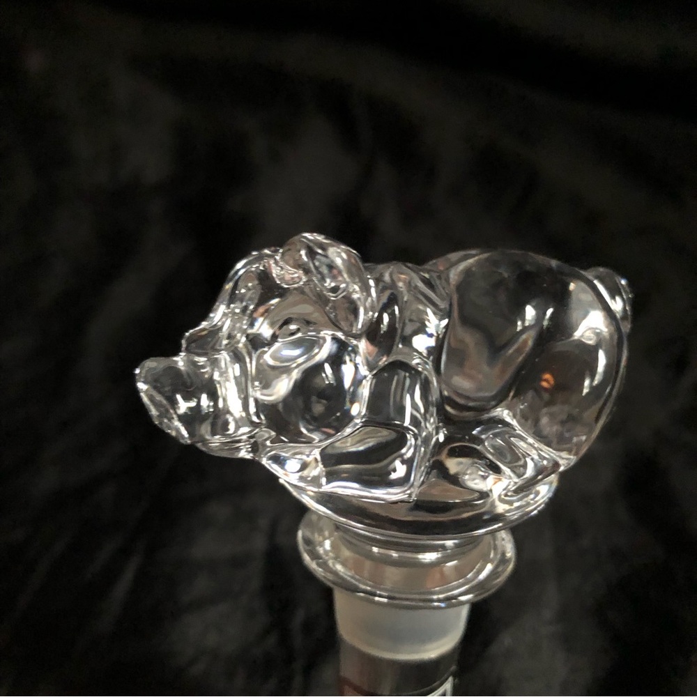 Vintage Mikasa Crystal Bottle Stopper - Farm Friend Pig - Picture 10 of 15